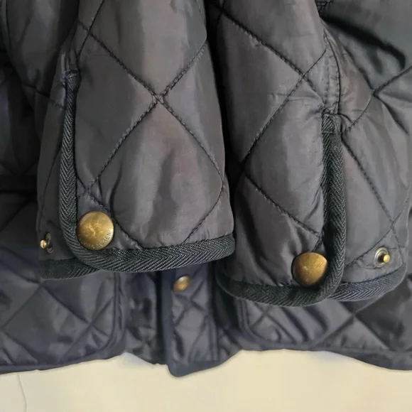 Polo Ralph Lauren Quilted Suede Patch Shooting Hunting Field Barn Jacket Blue- S - Picture 5 of 15